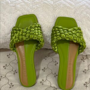 Gianni Bini Green Woven Sandals